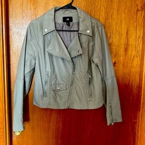Moto faux leather jacket